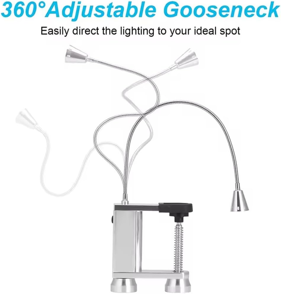 Bright LED BBQ Grill Light -360 Grad Flexibler Schwanenhals mit Magnetischer Basis und Einstellbare