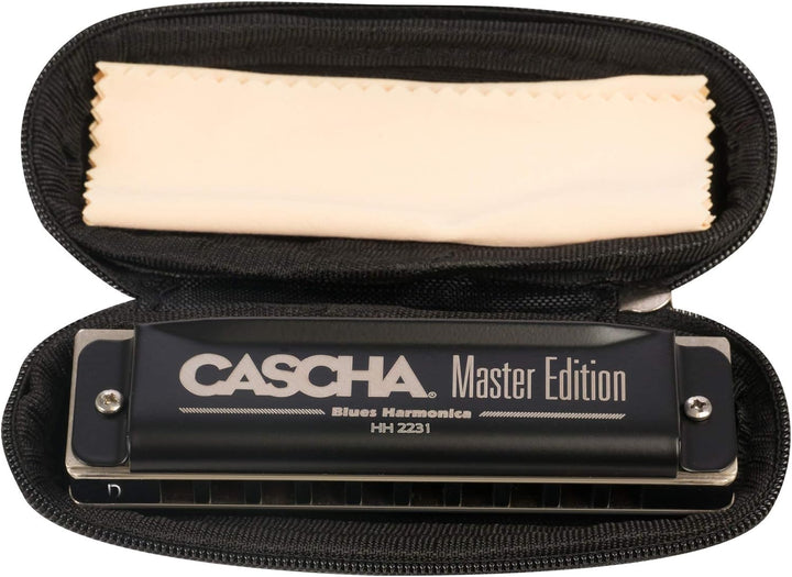 Master Edition Blues Harmonica in D (incl. soft case and cleaning cloth)