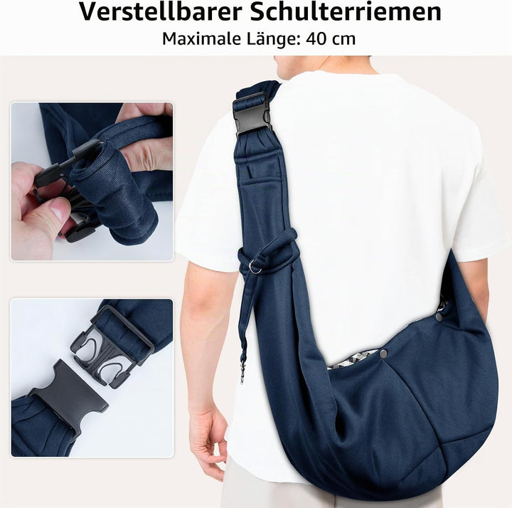 Hundetragetasche Verstellbare Schultergurt Tragetuch Hund Umhängetasche für Haustiere Kleinen Hund K