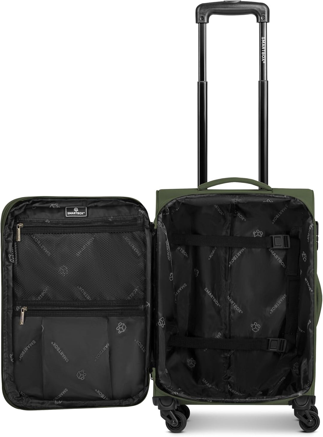 SMARTBOX Weichgepäck Kabinen-Koffer für Damen & Herren | Kleiner Cabin-Trolley 36 x 23 x 57 cm | 4 R