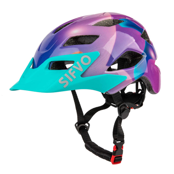 SIFVO Fahrradhelm Kinder Jungen und Mädchen 50-57cm, Kinder Fahrradhelm mit Abnehmbarem Visier Kinde