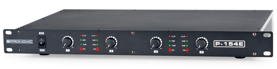 Pronomic P-154E MKII Endstufe - 4-Kanal Endstufe - Leistung RMS/4 Ohm: 4x 150 Watt - Besonders geeig