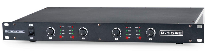 Pronomic P-154E MKII Endstufe - 4-Kanal Endstufe - Leistung RMS/4 Ohm: 4x 150 Watt - Besonders geeig