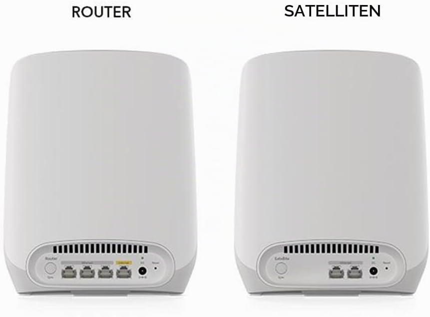NETGEAR Orbi RBK763S WiFi 6 Mesh WLAN System (5400 MBit/s Geschwindigkeit, TriBand WiFi 6 Router + 2