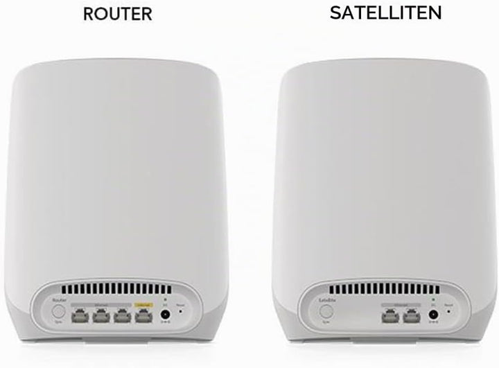 NETGEAR Orbi RBK763S WiFi 6 Mesh WLAN System (5400 MBit/s Geschwindigkeit, TriBand WiFi 6 Router + 2