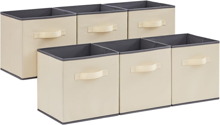 Lifewit 6 Stück Aufbewahrungsbox aus Stoff, Faltbar Aufbewahrungswürfel Kallax Boxen Aufbewahrung au