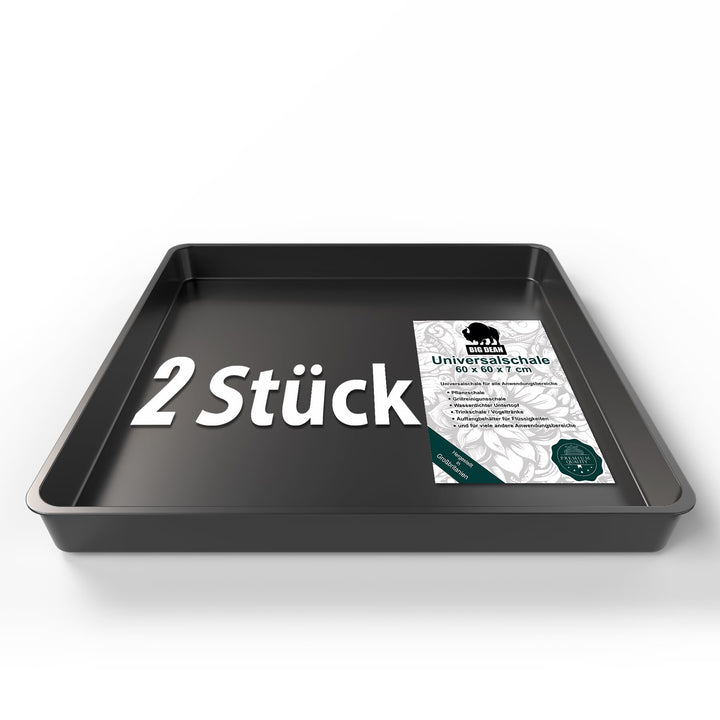 BigDean 2X Allzweckwanne 60x60x7cm ideal als Grillrost Wanne