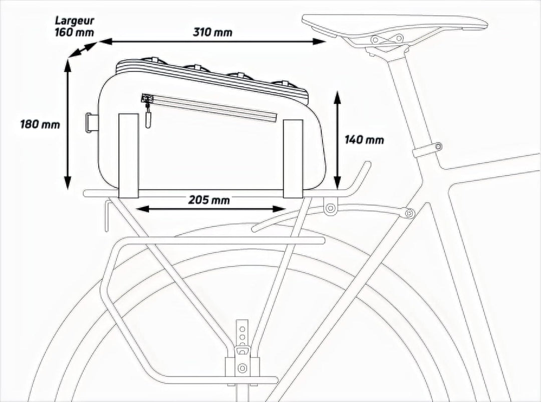 231152 - fahrradträgertasche traveler 40 9l 9 L, 9 L
