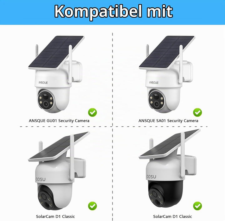 Dachrinnenhalterung für AOSU 2K/3MP Überwachungskamera Aussen Solar Akku (SolarCam D1 Classic)(C9C2C