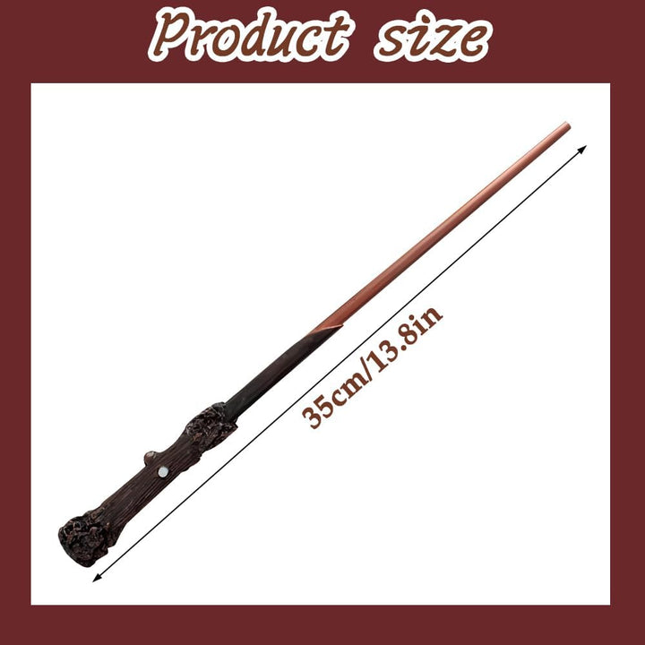 Harry Zauberstab mit Licht, 35CM Elderstab Harry P-Otter Glühen, Zauberstab aus Harz, Magic Wand in