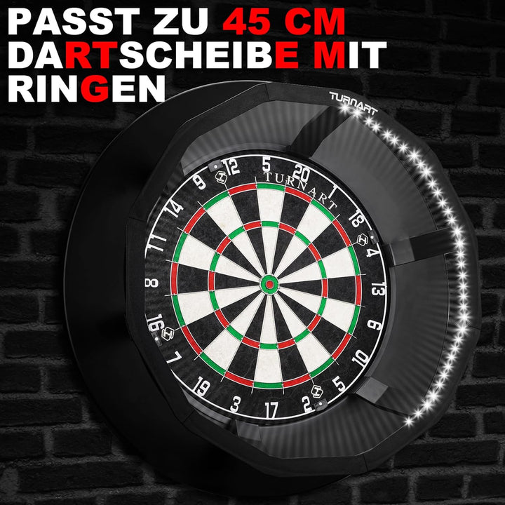 Turnart Dartscheibe Beleuchtung Dartscheibe Dart Light,360°Pro Dart Beleuchtung Helligkeitsregelung