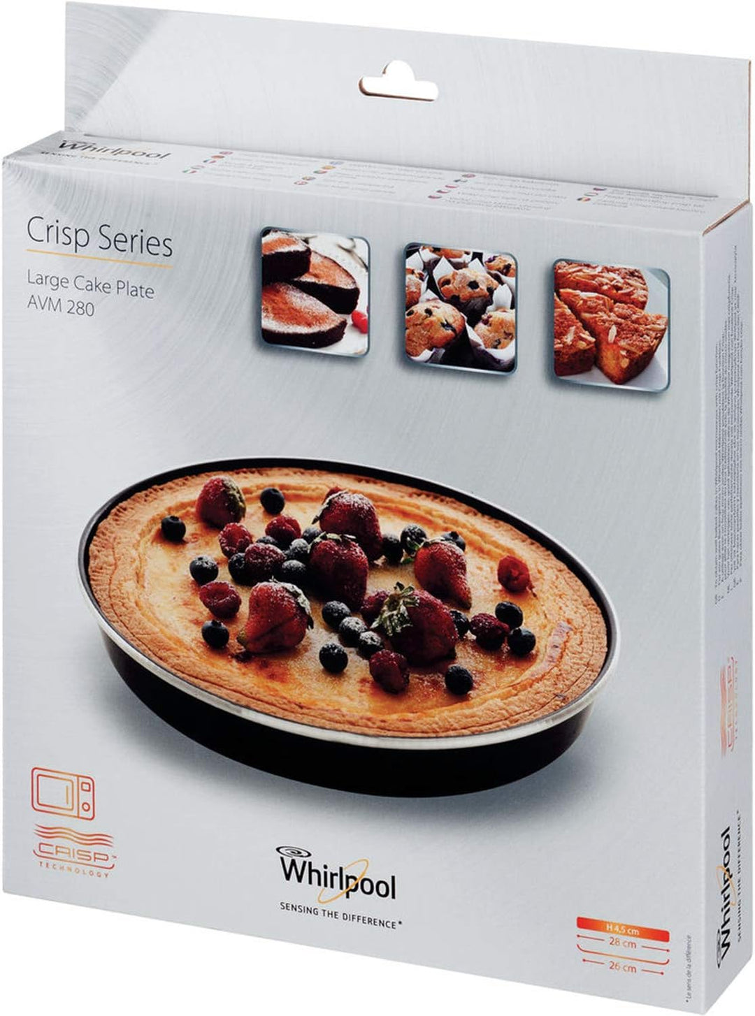 Whirlpool AVM280 - Mikrowellenzubehör/ Crisp-Backform klein (Ø28cm)/ Passend auch für Mikrowellen vo