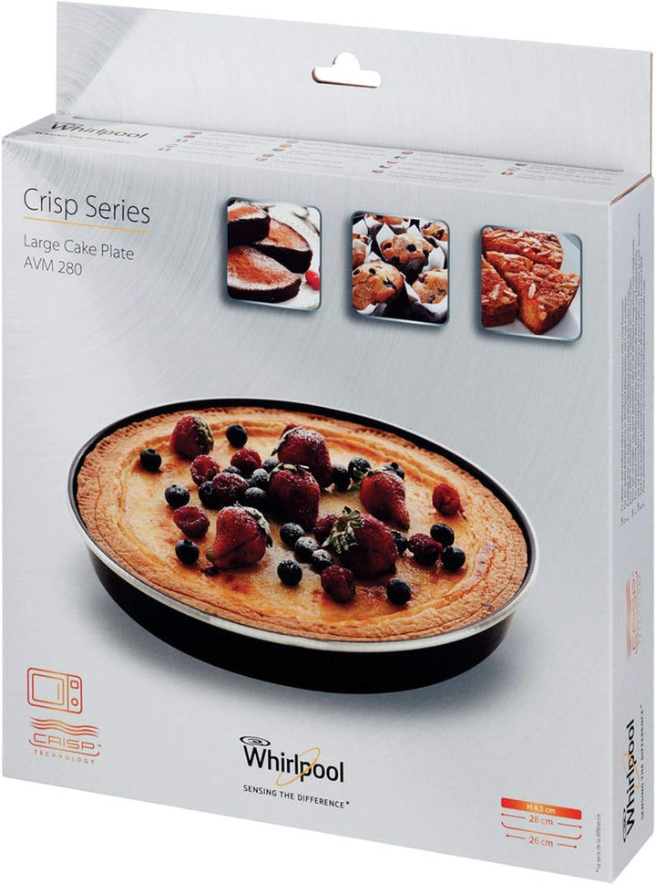 Whirlpool AVM280 - Mikrowellenzubehör/ Crisp-Backform klein (Ø28cm)/ Passend auch für Mikrowellen vo