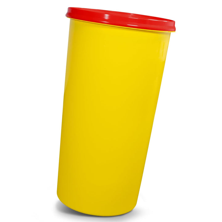 Mülleimer 60l mit geruchsdichtem Deckel (Rot), Gelber Sack Ständer, Made in Germany, Müllsackständer