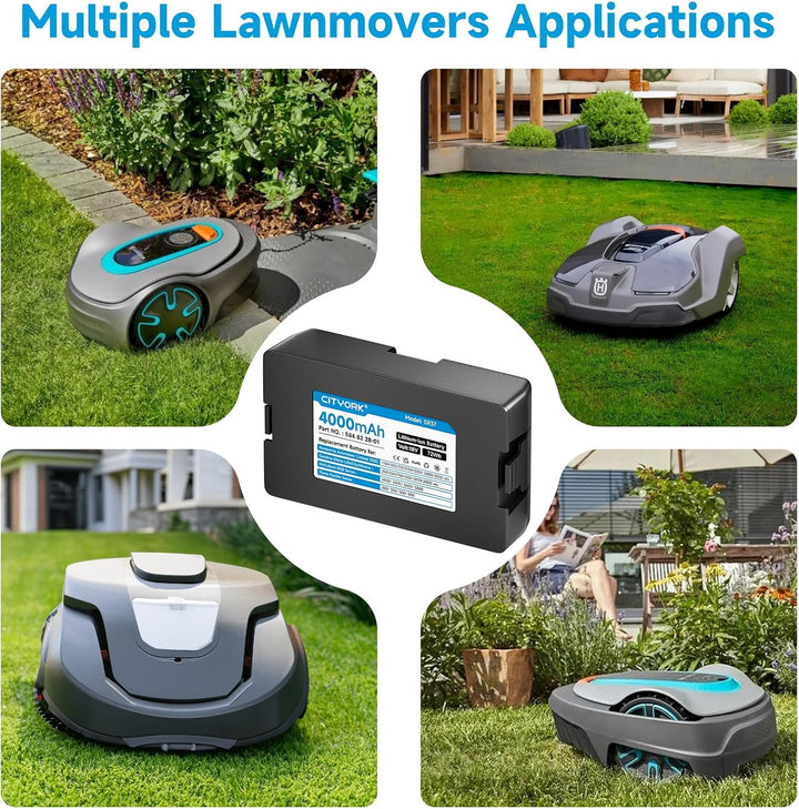 18V/4000mAh Mähroboter Akku für Gardena Sileno Minimo/Smart City/Smart Life: 1250/1000/750(Baujahr 2