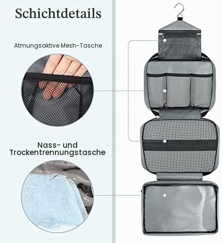 Maliton Kulturbeutel zum Aufhängen [Wasserdicht] - Grosse Reisetasche für Reise/Dienstreise/Fitness/