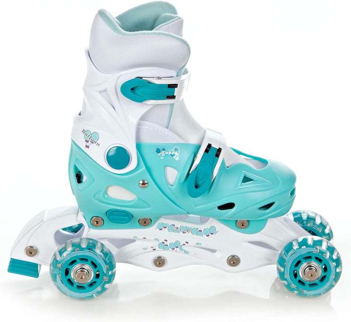 3in1 Kinder Inlineskates/Triskates/Rollschuhe RAVEN Balloon verstellbar Mint 29-32 (18cm-20cm), Mint