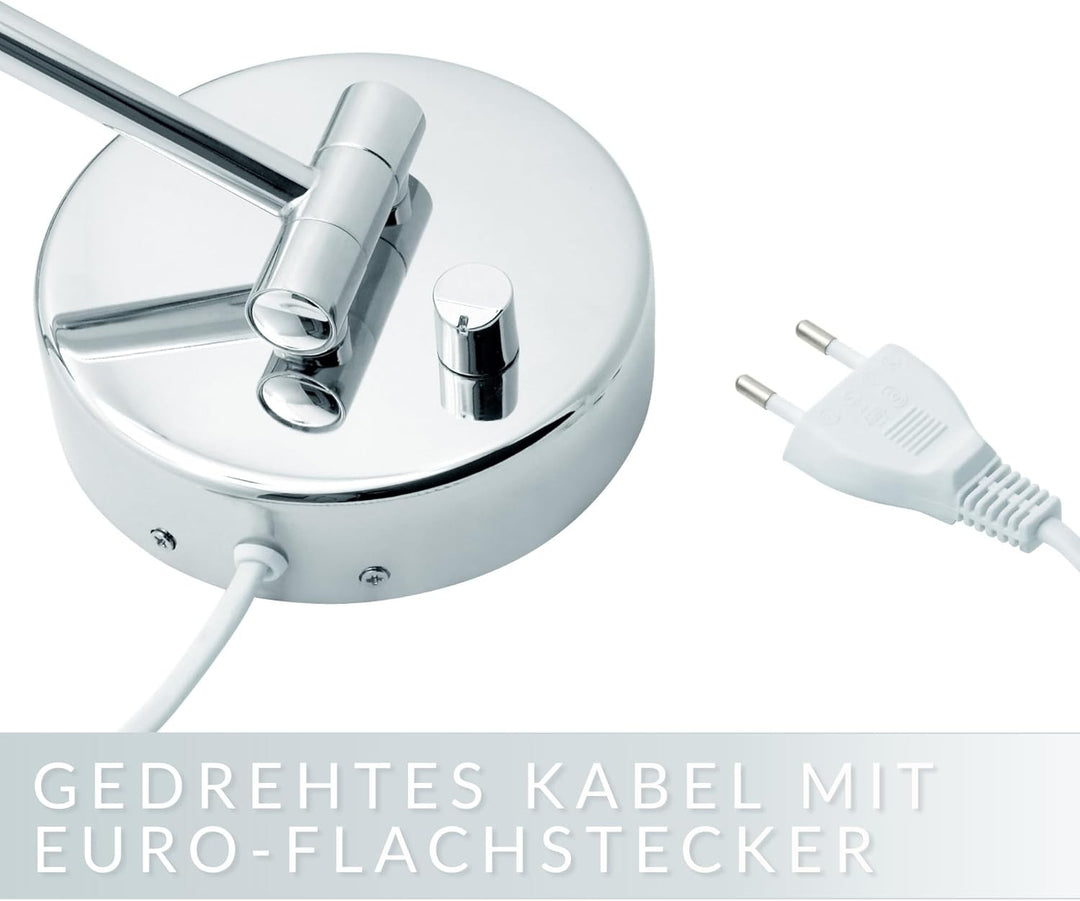 Libaro LED Kosmetikspiegel Modena - Vergrösserungsspiegel mit Beleuchtung - Badspiegel - rund - 5X /
