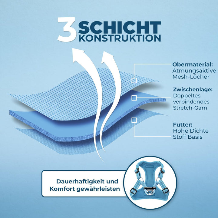 Voyager Verstellbares Hundegeschirr mit Reflektorstreifen by Best Pet Supplies - Strapazierfähige Ga