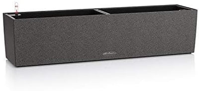 LECHUZA BALCONERA Stone 80 graphitschwarz 15662 79x19x19 cm Graphitschwarz, 79x19x19 cm Graphitschwa