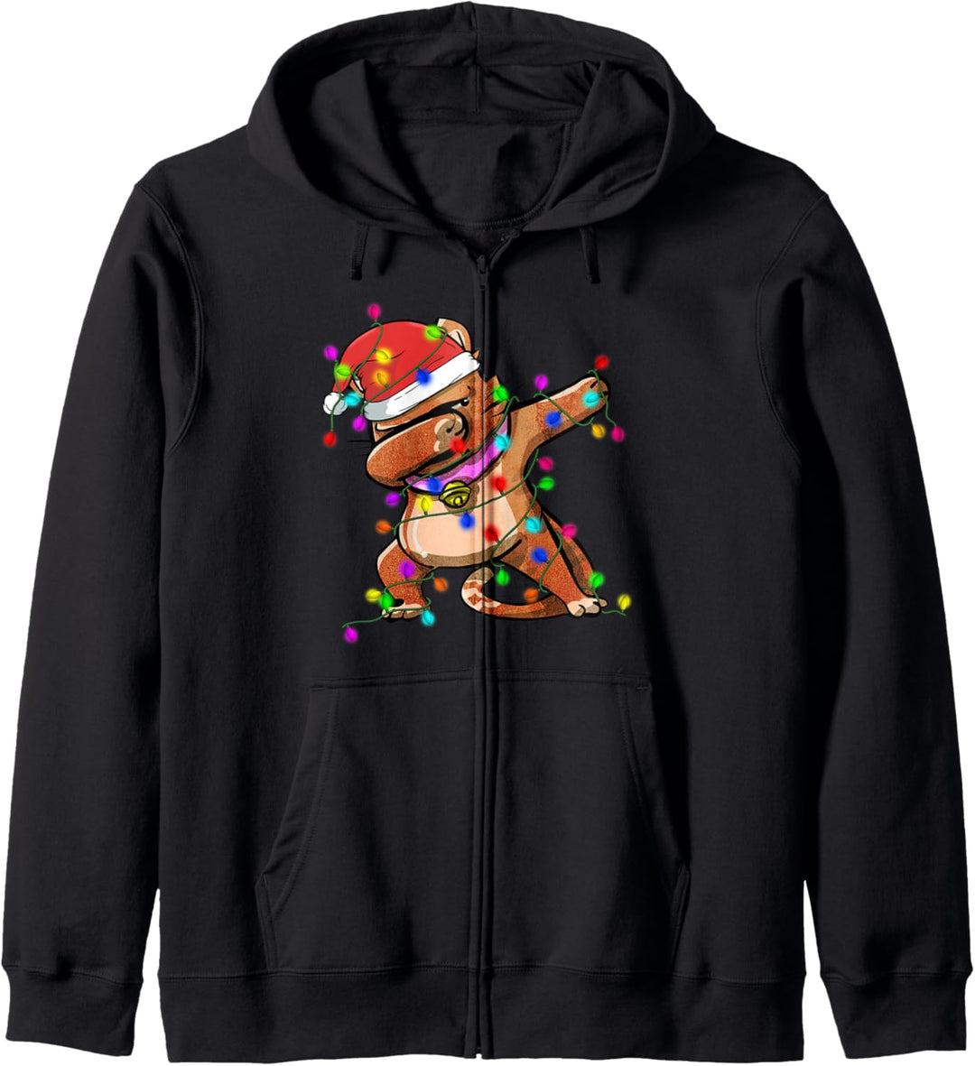 Funny Dabbing Katze - Lustige Geschenke zu Weihnachten Kapuzenjacke