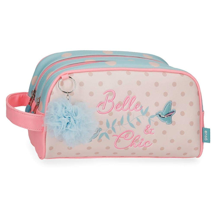 Enso Belle and Chic Anpassungsfähiger Vanity Case mit zwei Fächern Mehrfarbig 26x16x11 cms PVC Toile