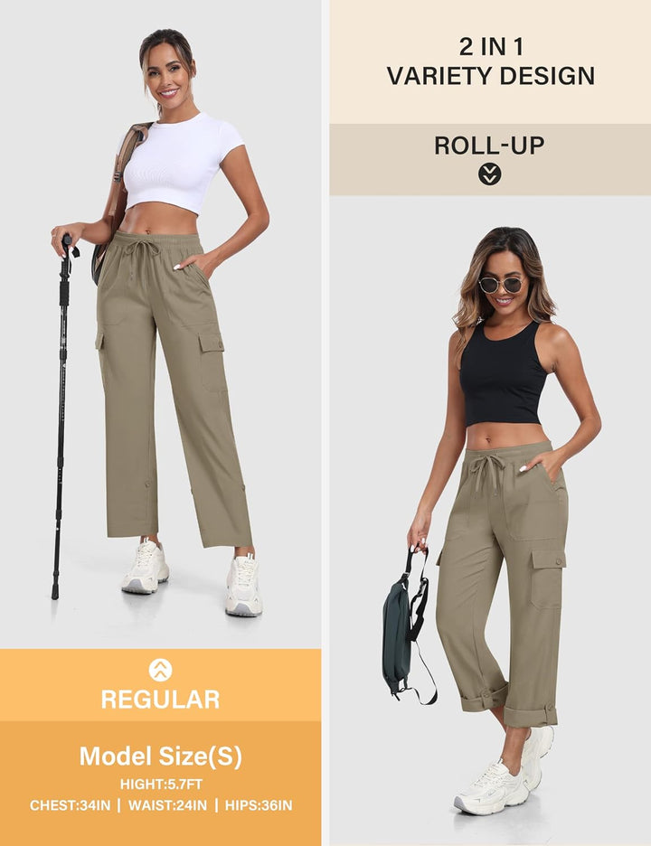 JINSHI Hosen Damen Cargohose Wanderhose Leichte Jogginghose Freizeithose Funktionshose Outdoorhose m