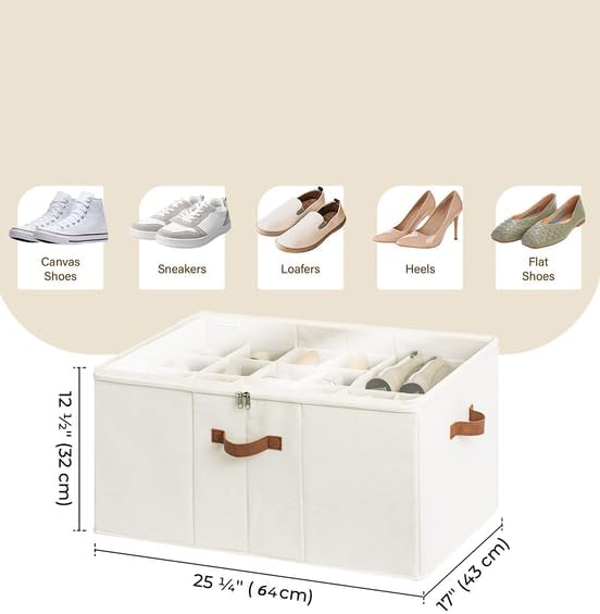 StorageWorks Schuh Organizer für Schrank, extragrosse Schuhaufbewahrung platzsparend für bis zu 24 P