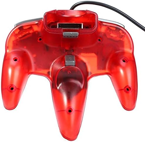2 Controller Für Nintendo 64 N64 Rot Transparent Kabelgebunden Gamepad Joypad