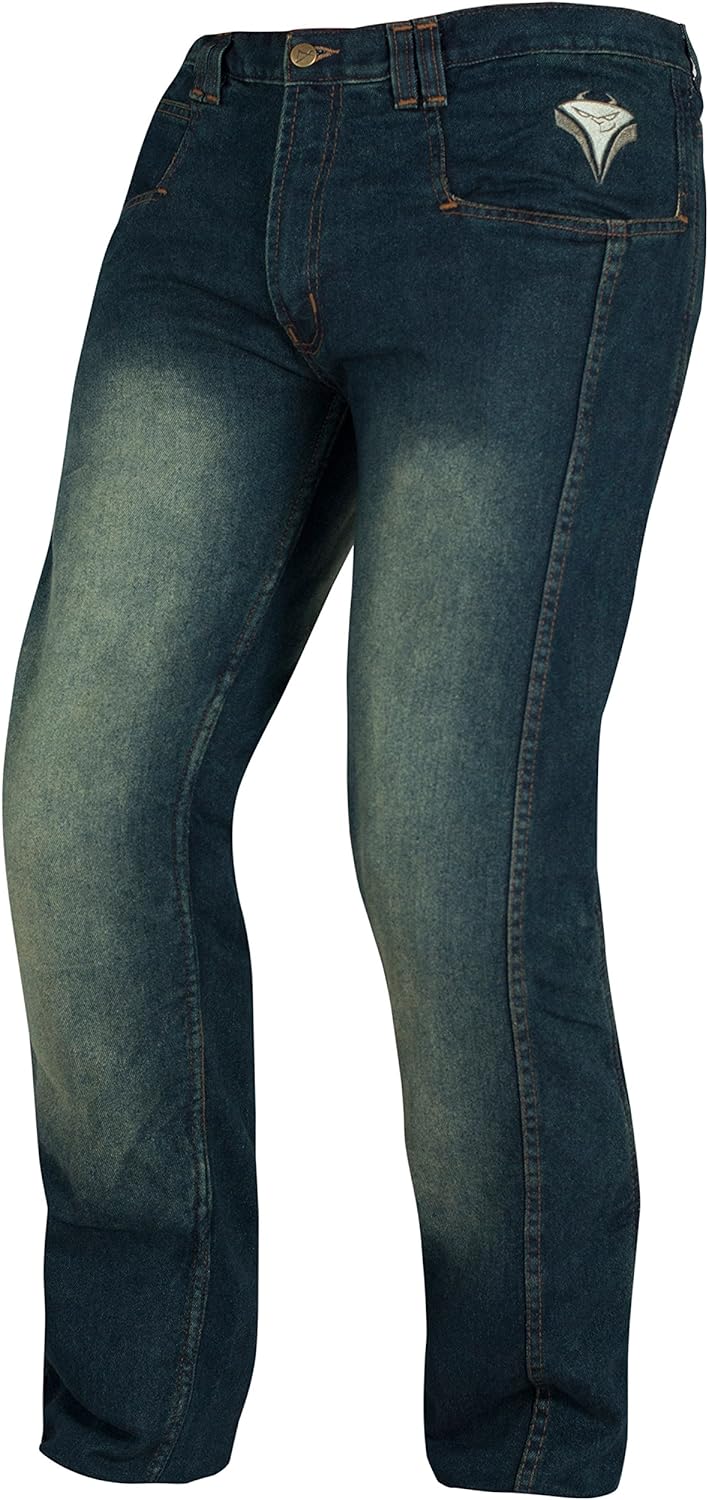 A-Pro Hose Jeans CE Protektoren Motorrad Lateral Verstaerkungen Motorradjeans Schwarz US 26 ( EU 40