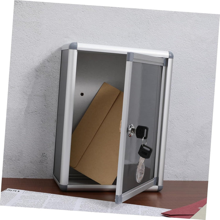 NUOBESTY Kasten Vorschlagsbox Mit Schloss Aluminiumbox Wahlurne Mailbox Vorschlagboxen Outdoor-dekor