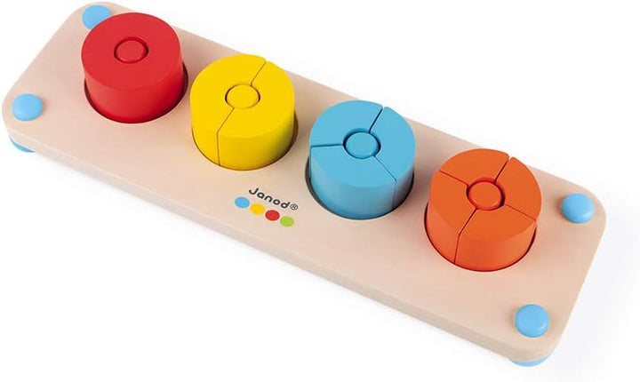 Janod - Essentiel - Das Bruchrechnen - Lernspiel aus Holz Babys und Kleinkinder - Zahlen und Mathema