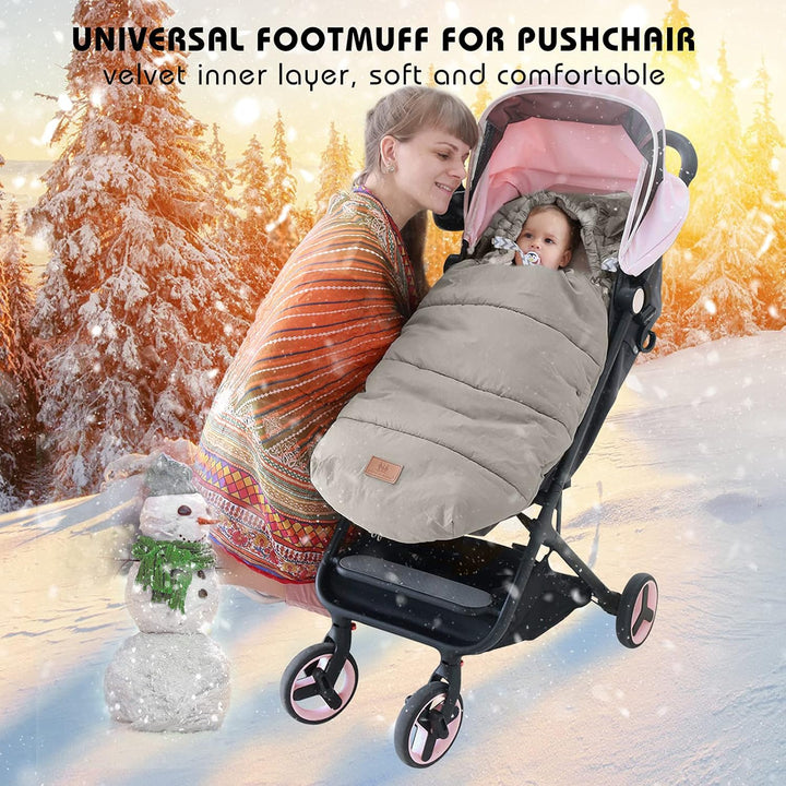 Fusssack Babyschale für Kinderwagen Buggy Universal Winter Baby, 90x48 cm (1er Pack)
