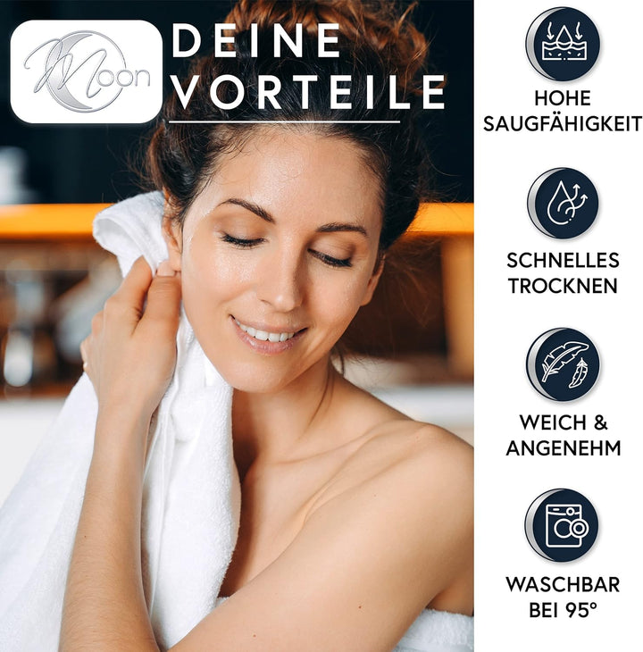 Moon 5er Pack Microfaser, Friseur, Handtücher, Salonhandtücher, ca. 70x130 cm von Floringo mit saugs