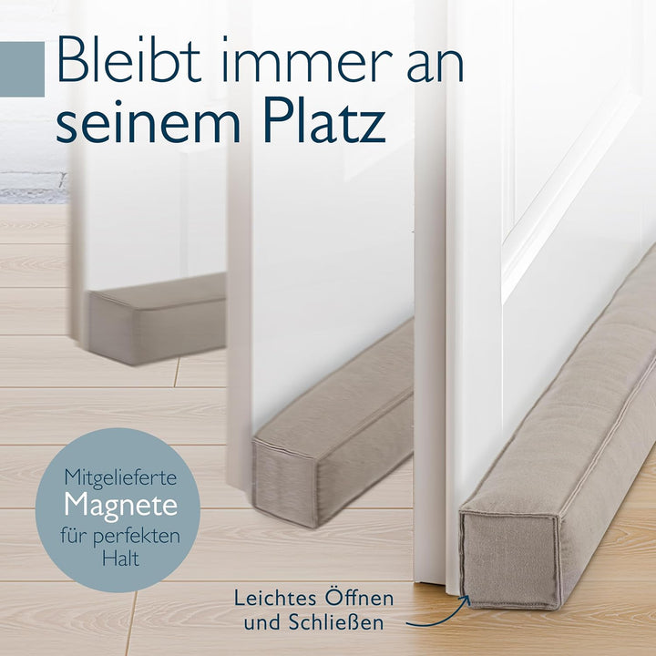 Beautissu Magnetischer Zugluftstopper für Türen 90cm – Wärmeschutz & Kälteschutz Türluftstopper mit