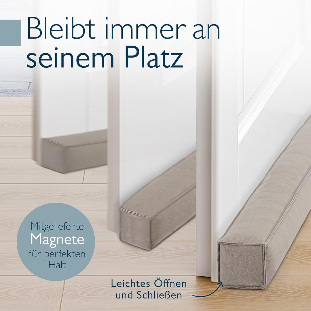 Beautissu 2er Set Magnetischer Zugluftstopper für Türen 90cm – Wärmeschutz & Kälteschutz Türluftstop