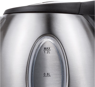 Tristar Edelstahl Wasserkocher mit 1,2 Liter Fassungsvermögen - 360° rotierbar mit Wasserstandsanzei