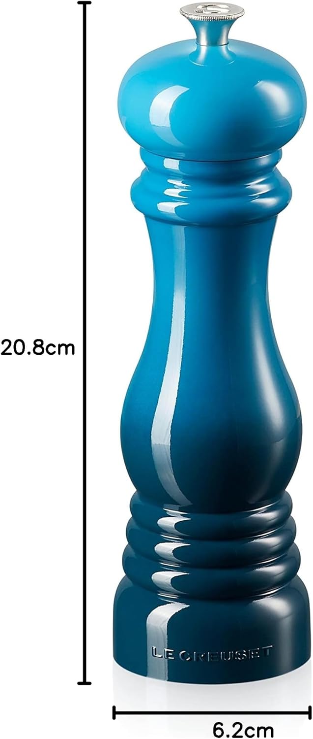 Le Creuset Salzmühle, ABS-Kunststoff, 6,2 x 6,2 x 20,8 cm, Keramik-Mahlwerk, Deep Teal, 960020006420