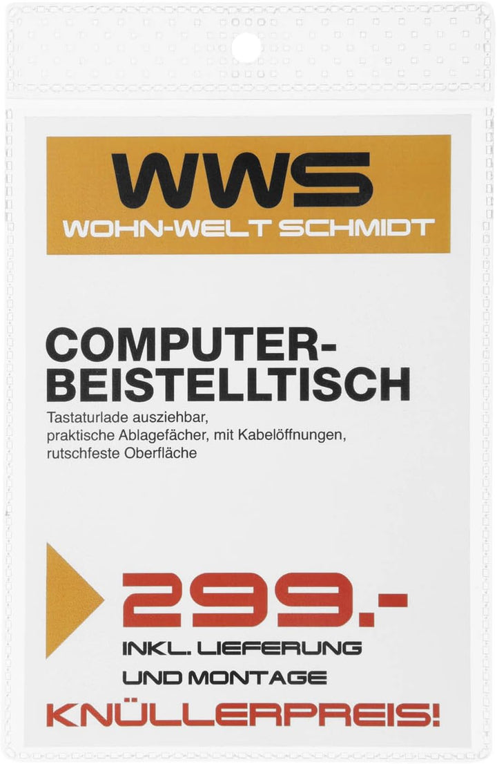 Durable Etiketten-Schutzhüllen A6 Packung, 100 Stück, transparent, 229719 DIN A6, DIN A6
