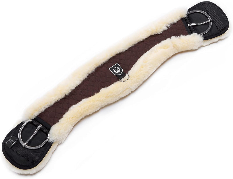 Werner Christ Western Lammfell MONDGURT anatomischer Western-Sattelgurt mit konkaver Sichelform, ech
