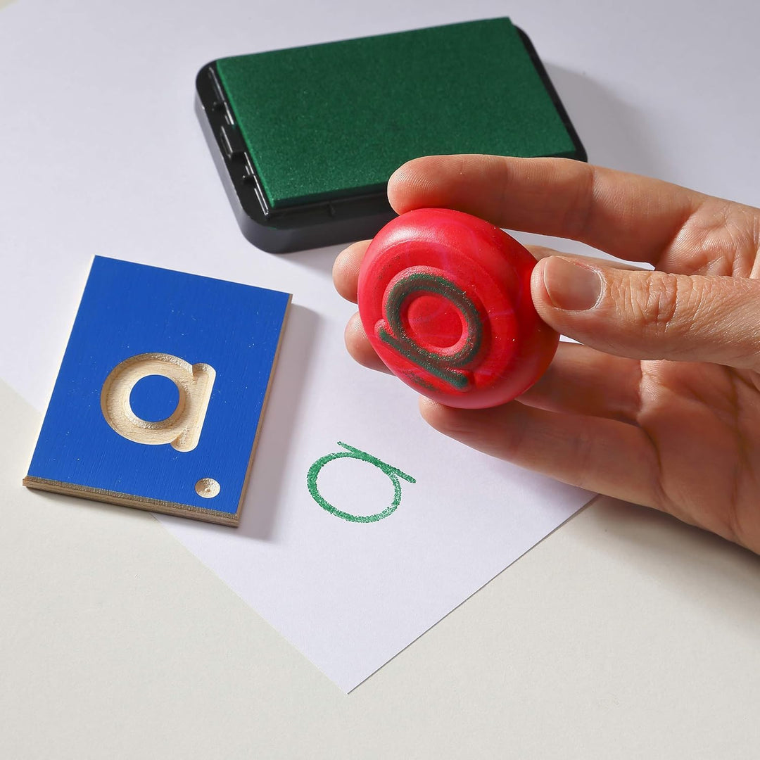 Erzi 42022 Lernspiel Kleinbuchstaben aus Holz, Lernmaterial, Kreativität