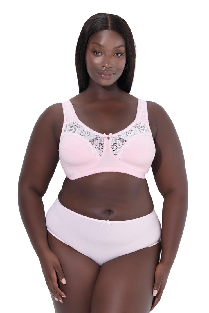 Ulla Popken Damen grosse Grössen Übergrössen Plus Size Entlastungs-BH, Spitze, ohne Bügel 800619 85C