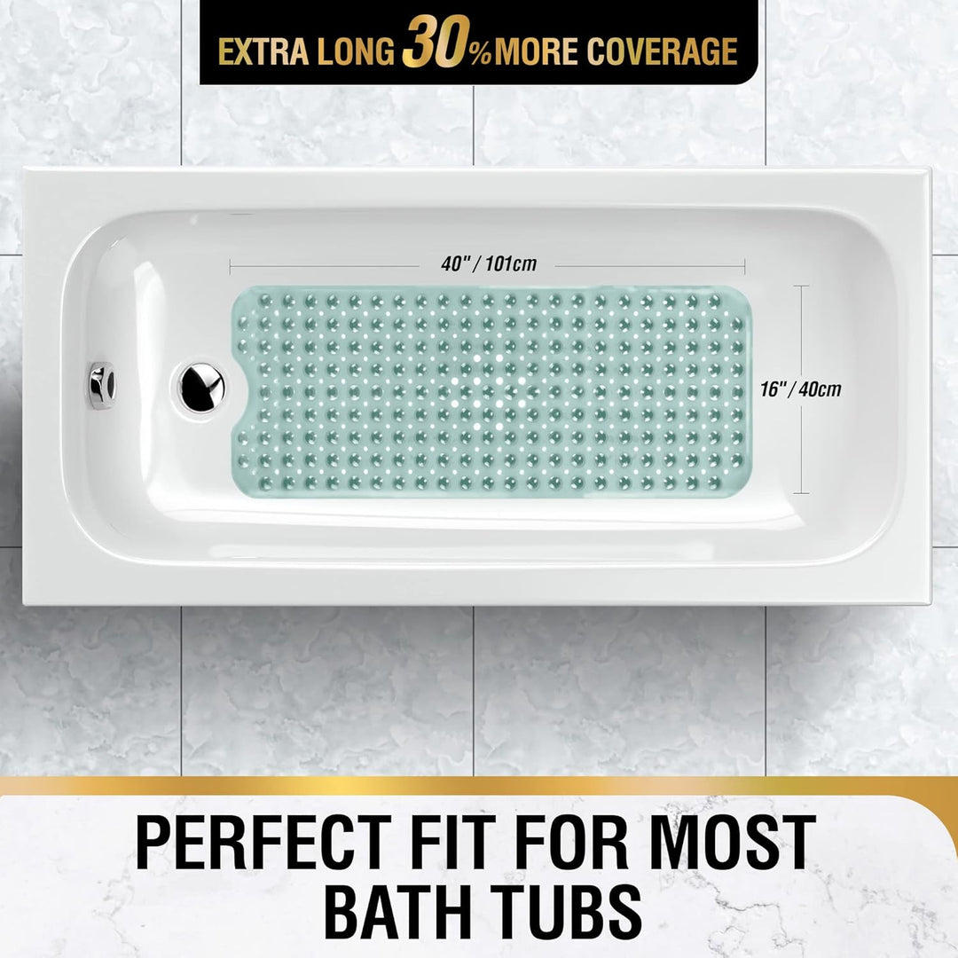 HITSLAM Badewannenmatte rutschfest, 101 x 40cm Extra Lange Antirutschmatte Badewanne, Duschmatte rut