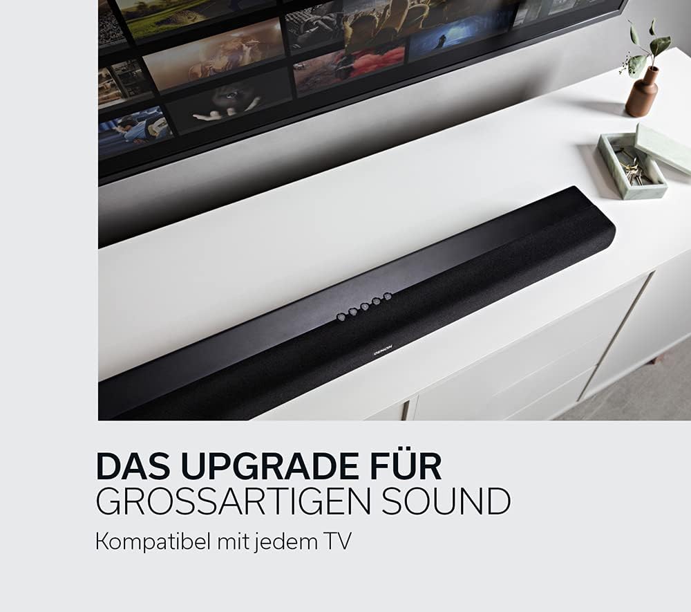Denon DHT-S216 2.1 TV Soundbar mit integriertem Subwoofer, Bluetooth, HMDI ARC, 4K UHD, Dolby Digita