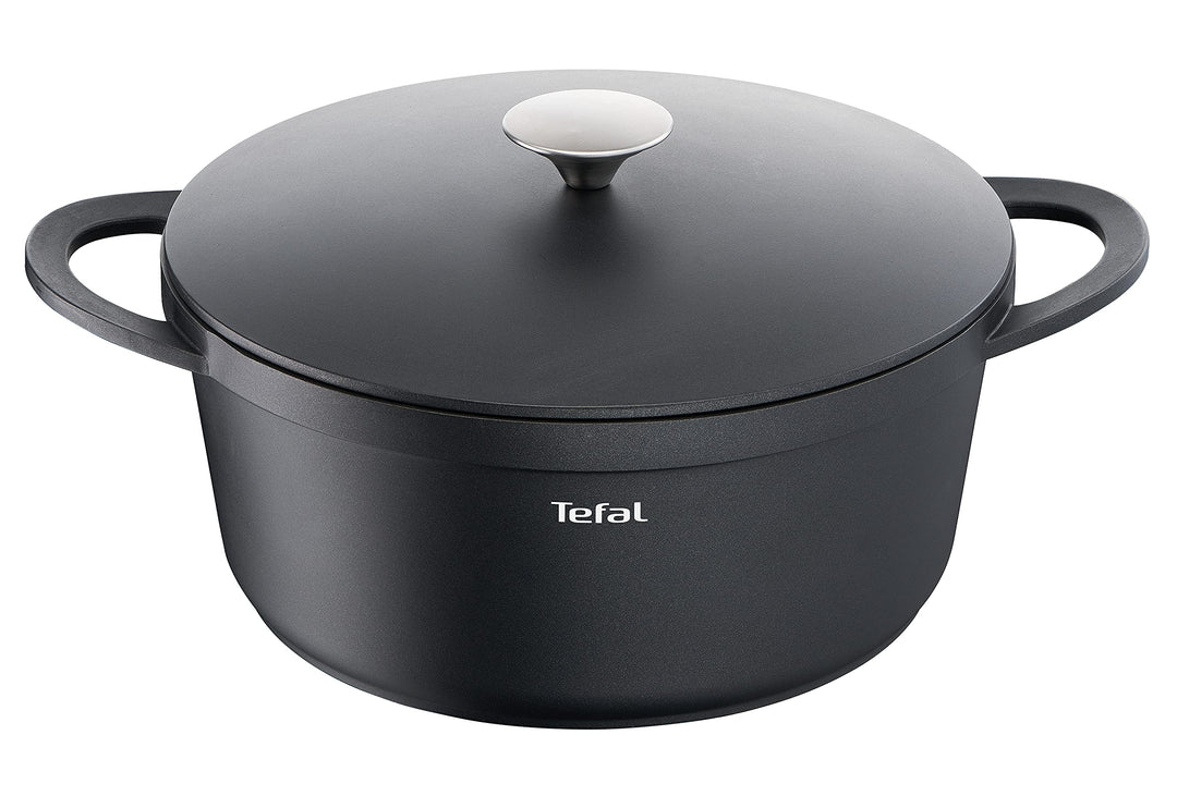 TEFAL TRATTORIA E21853 Schmortopf| Aluguss | Gussdeckel | Antihaft-Beschichtung| gute Wärmespeicheru