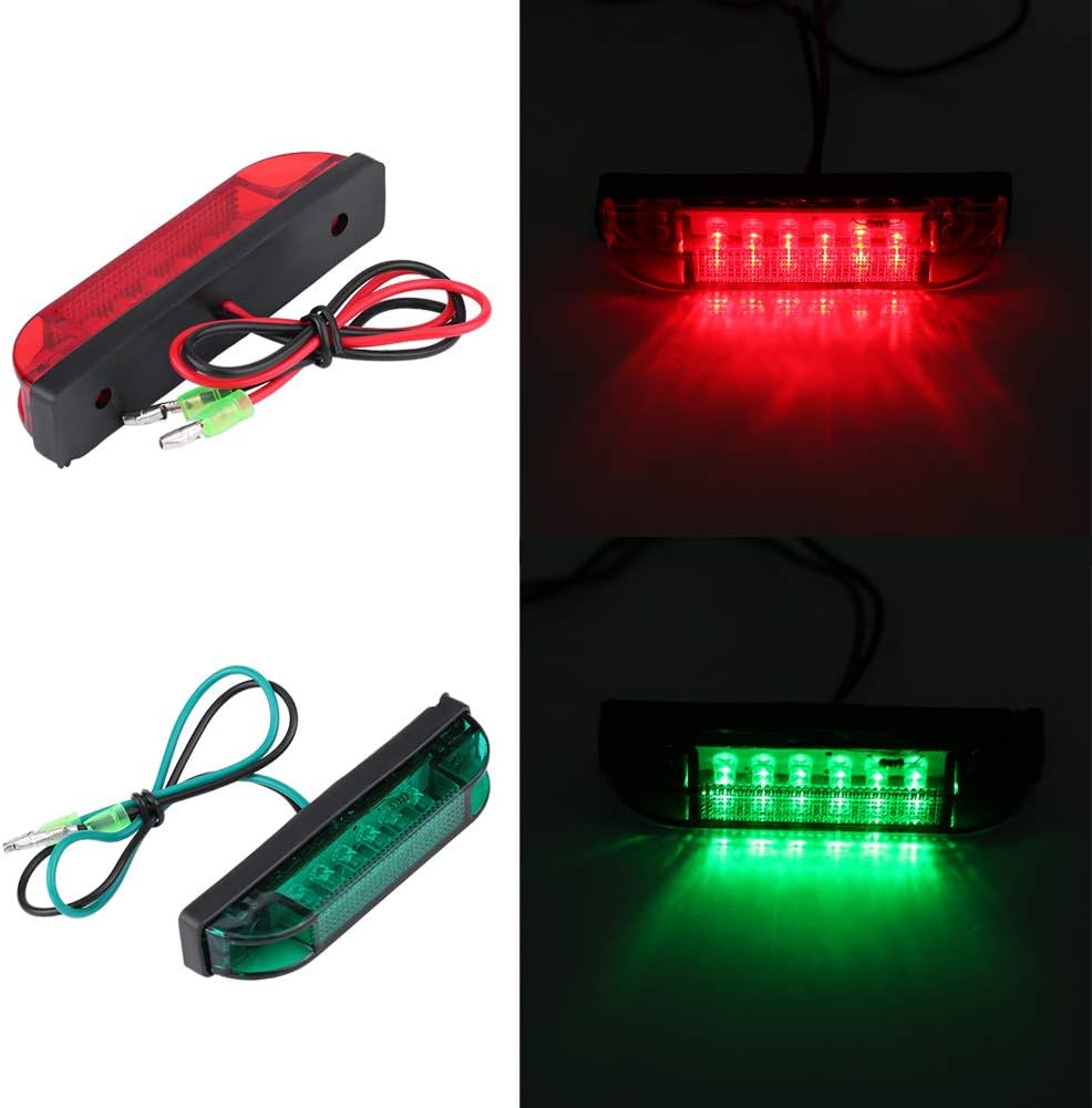 KIMISS 4Pcs Navigation RED & GREEN wasserdichte Signal-Birne beleuchtet Streifen-Lichtstrahl für Mar