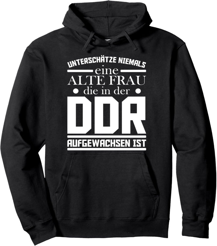 DDR Kult Frau Fans ostdeutsch Sprüche Pullover Hoodie