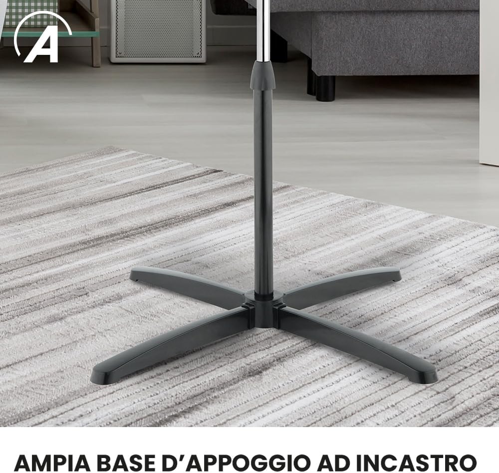 Ardes - AR5ST40PN Standventilator STEELO 40N 5 Flügel - Bodenventilator 40 cm Oszillierend mit verst