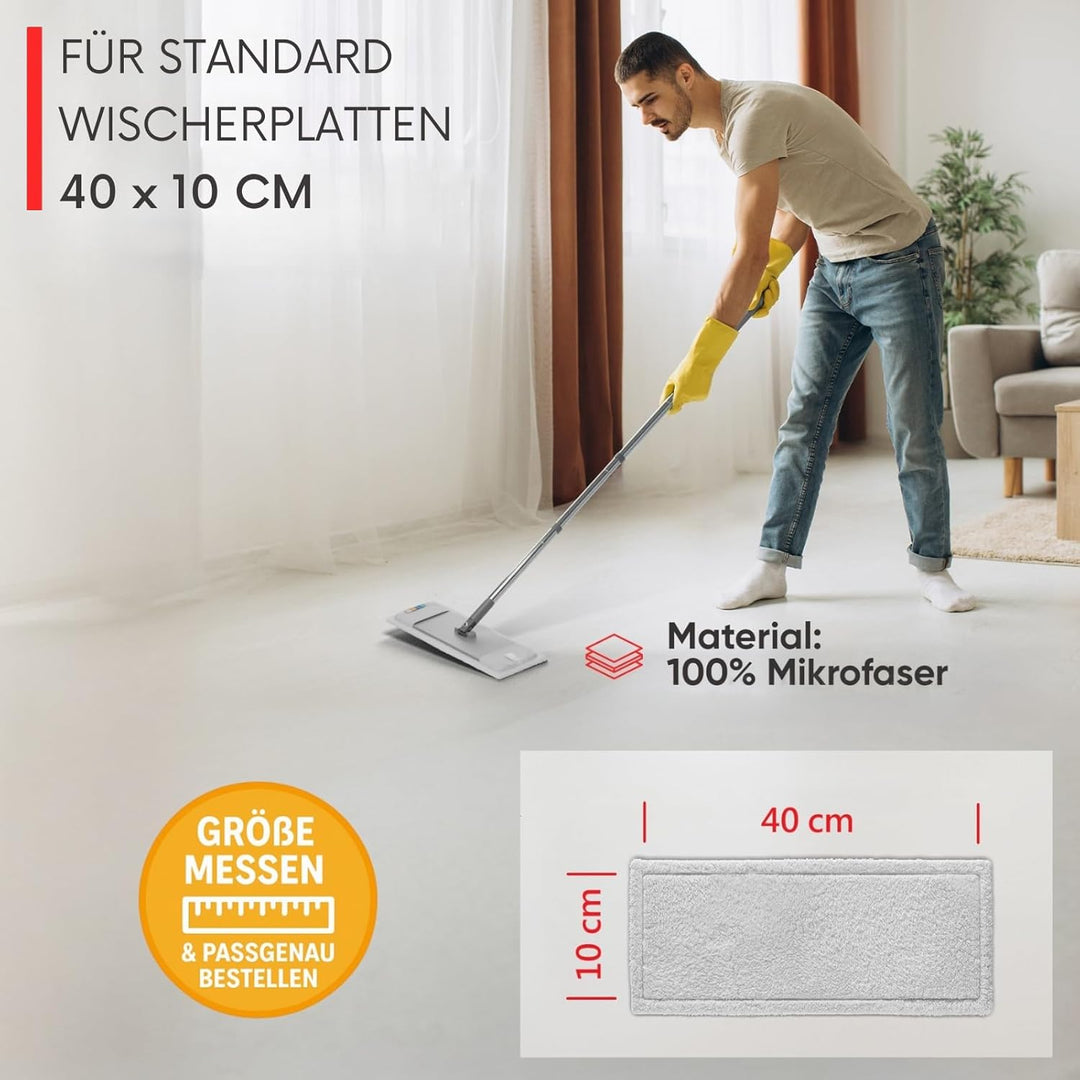 Wischmopp Bezug für verschüttete Flüssigkeiten - Bodenwischer, Wischbezug von WOWtowelz – 40 cm Vari