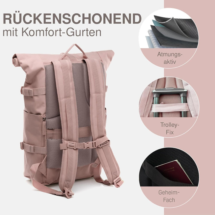 SONS OF ALOHA Rucksack KANE Roll-Top Kurierrucksack XL gross - PET recycelt, wasserabweisend - Wande